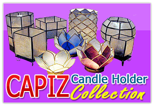 そのCapizの蝋燭ホールダーのJumbo Pacific Inc.コレクションはligtsあなたの夜を持ち上げる。